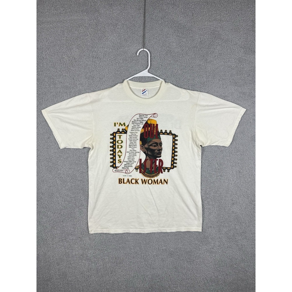 Rare 1990 Vintage Soul Sister "The Strong‎ Black Woman" T-Shirt Size L